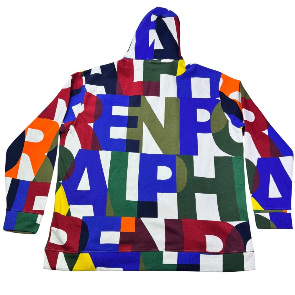 Polo Ralph Lauren Logo Monogram Fleece Hoodie Sweatshirt Mens Big and Tall 2XLT - Picture 10 of 12